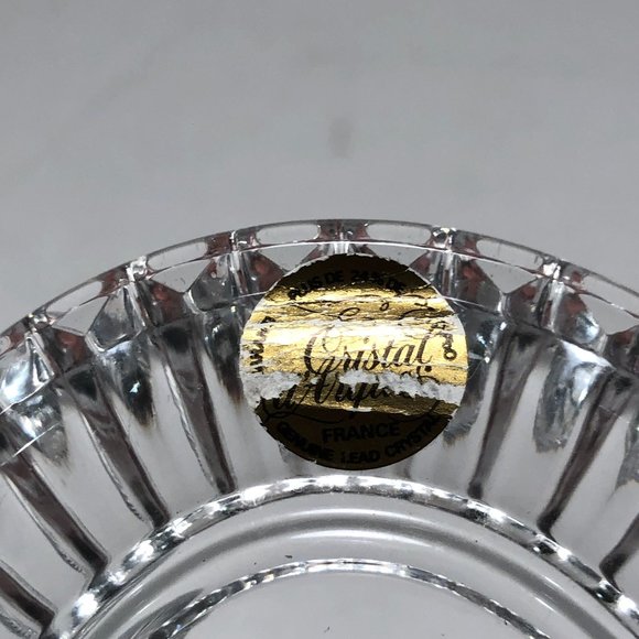 VTG Cristal D'Arques Heavy Crystal Candle Holder Set of 2 Made in France - Picture 6 of 6